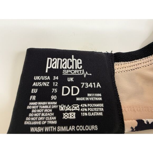 New Sports Bra Panache Size 34DD Camo Print Non Wired Wirefree 7341A NWT - Picture 9 of 9